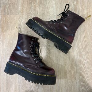 Dr. Martens Burgundy Lace-Up Boots